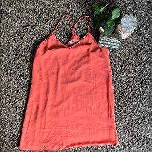 Salmon sun dress with halter straps